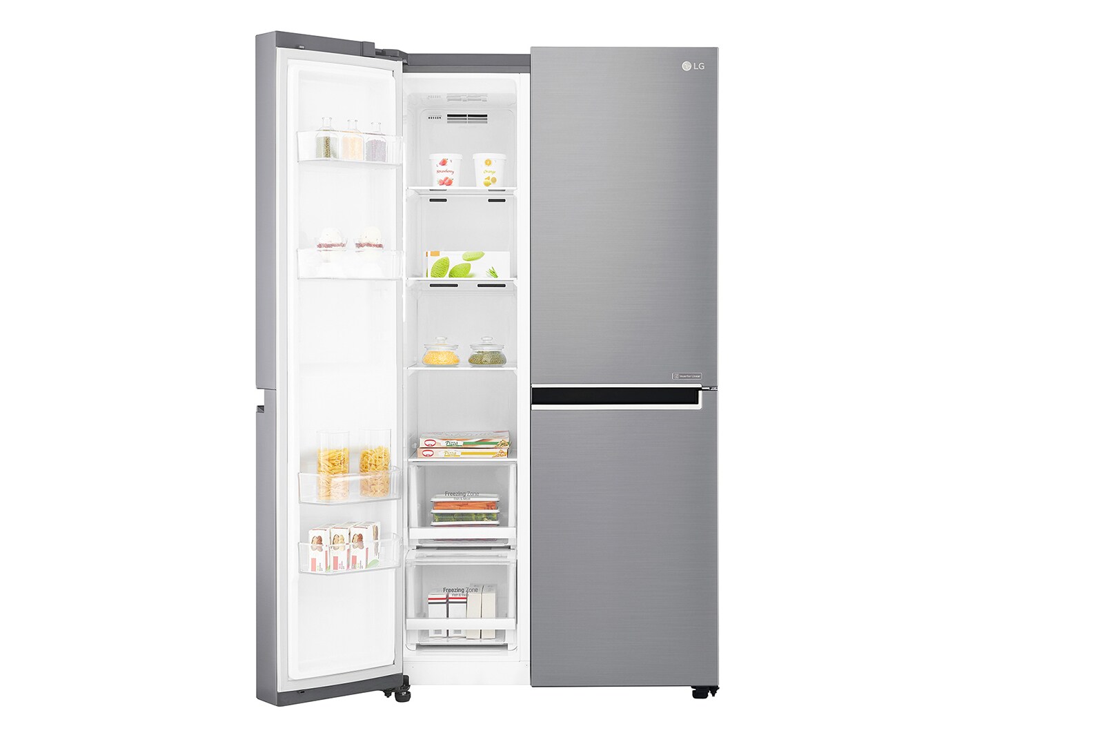 LG 626 л, Холодильник LG Side-by-Side, Инверторный Линейный компрессор, умный дом ThinQ, GC-B247SMUV