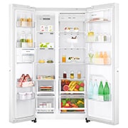 LG 626 л, Холодильник LG Side-by-Side, DoorCooling+, Инверторный Линейный компрессор, умный дом ThinQ , GC-B247SVDC