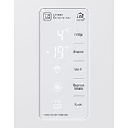 LG 626 л, Холодильник LG Side-by-Side, DoorCooling+, Инверторный Линейный компрессор, умный дом ThinQ , GC-B247SVDC