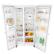 LG 626 л, Холодильник LG Side-by-Side, DoorCooling+, Инверторный Линейный компрессор, умный дом ThinQ , GC-B247SVDC