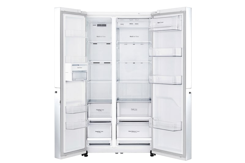 LG 626 л, Холодильник LG Side-by-Side, DoorCooling+, Инверторный Линейный компрессор, умный дом ThinQ , GC-B247SVDC