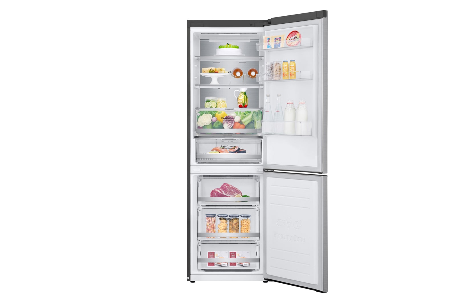 LG Холодильник GC-B459SMUM LG DoorCooling+™ с нижней морозильной камерой 341л, GC-B459SMUM
