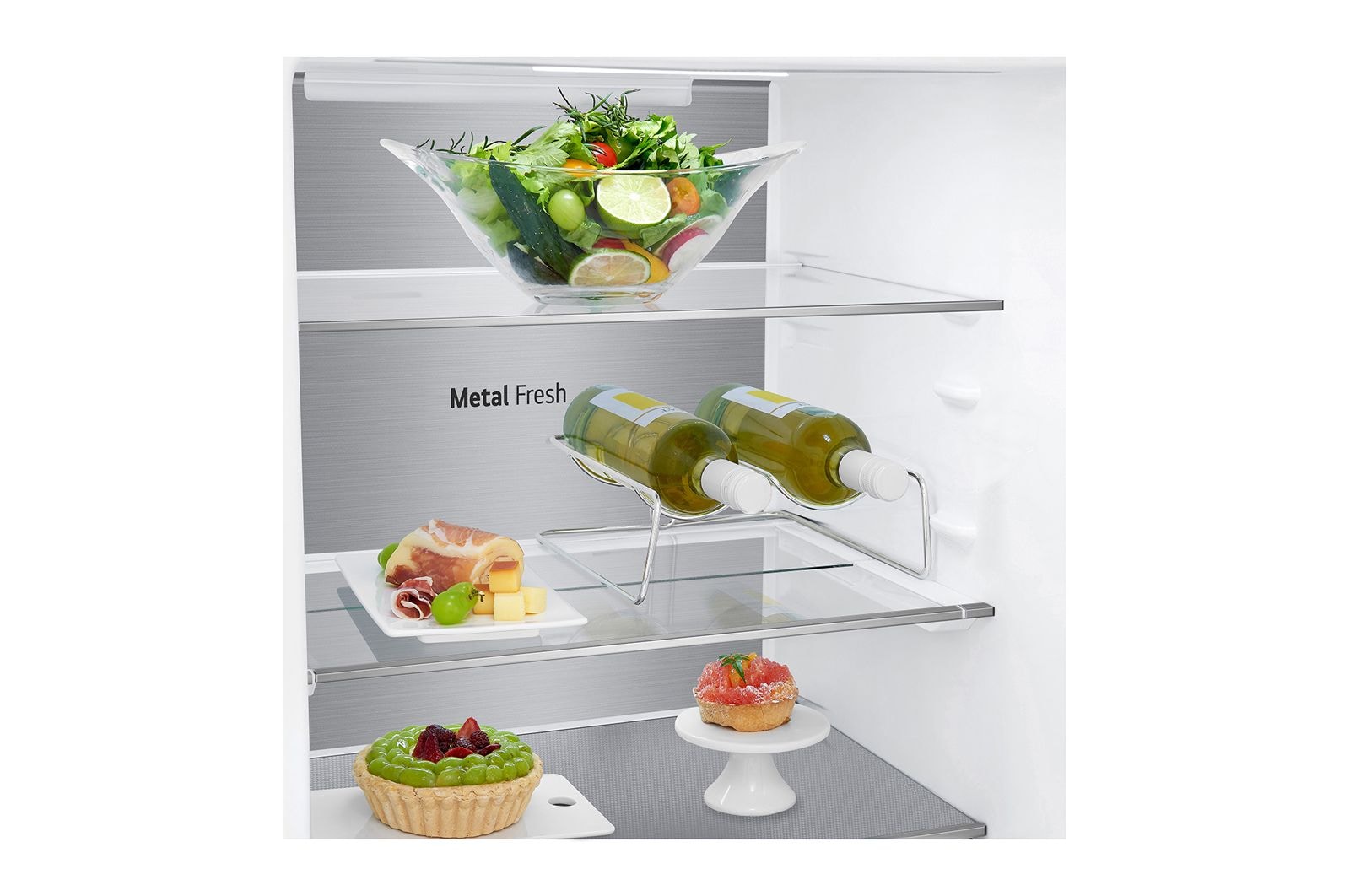 LG 341 л, Холодильник LG DoorCooling<sup>+</sup> с нижней морозильной камерой, Смарт Инверторный компрессор, GC-B459SQUM