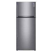 Вид 438 л, Холодильник LG с верхней морозильной камерой, DoorCooling&#43;, фильтр HygieneFresh&#43; GC-H502HMHZ спереди