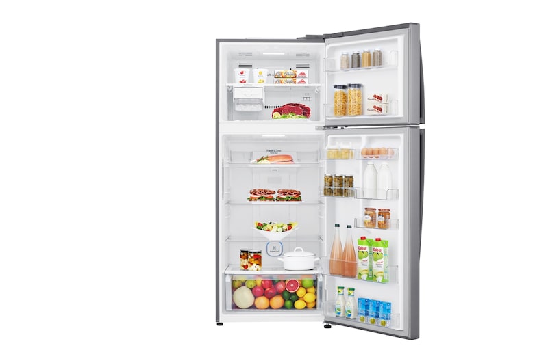 LG 438 л, Холодильник LG с верхней морозильной камерой, DoorCooling+, фильтр HygieneFresh+, GC-H502HMHZ