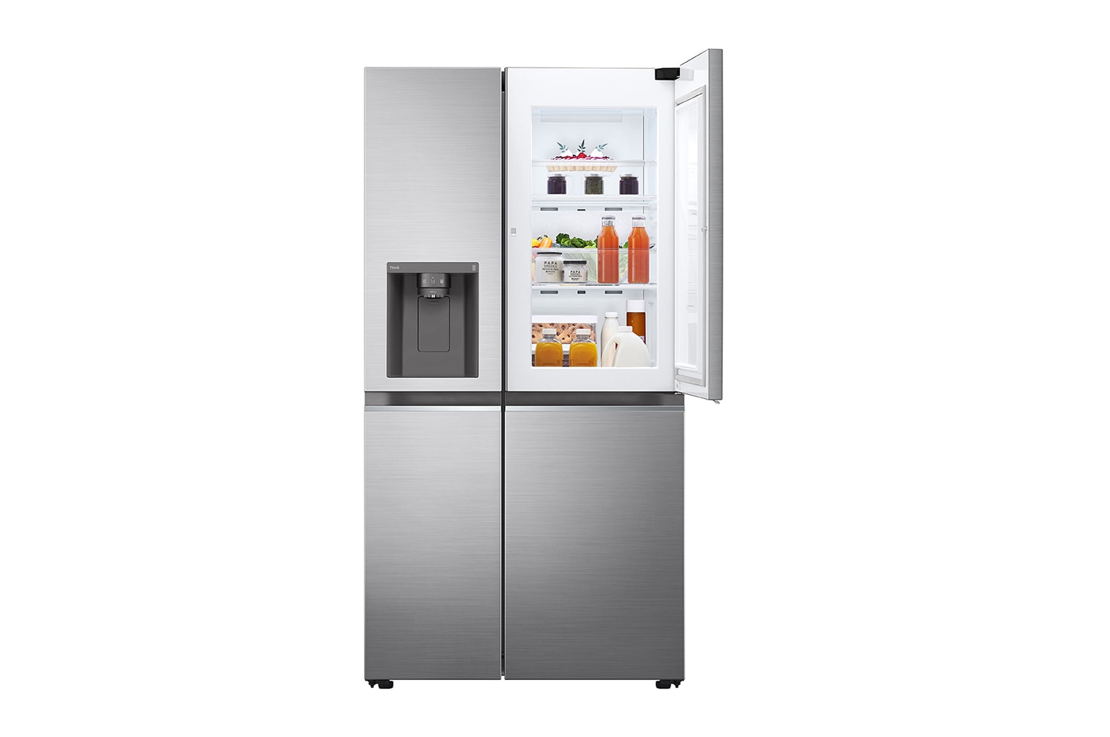 LG 611 л, Холодильник LG Side-by-Side, DoorCooling+™, диспенсер для воды и льда, GC-J257SMSC