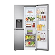 LG 611 л, Холодильник LG Side-by-Side, DoorCooling+™, диспенсер для воды и льда, GC-J257SMSC