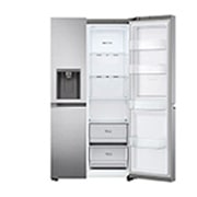 LG 611 л, Холодильник LG Side-by-Side, DoorCooling+™, диспенсер для воды и льда, GC-J257SMSC
