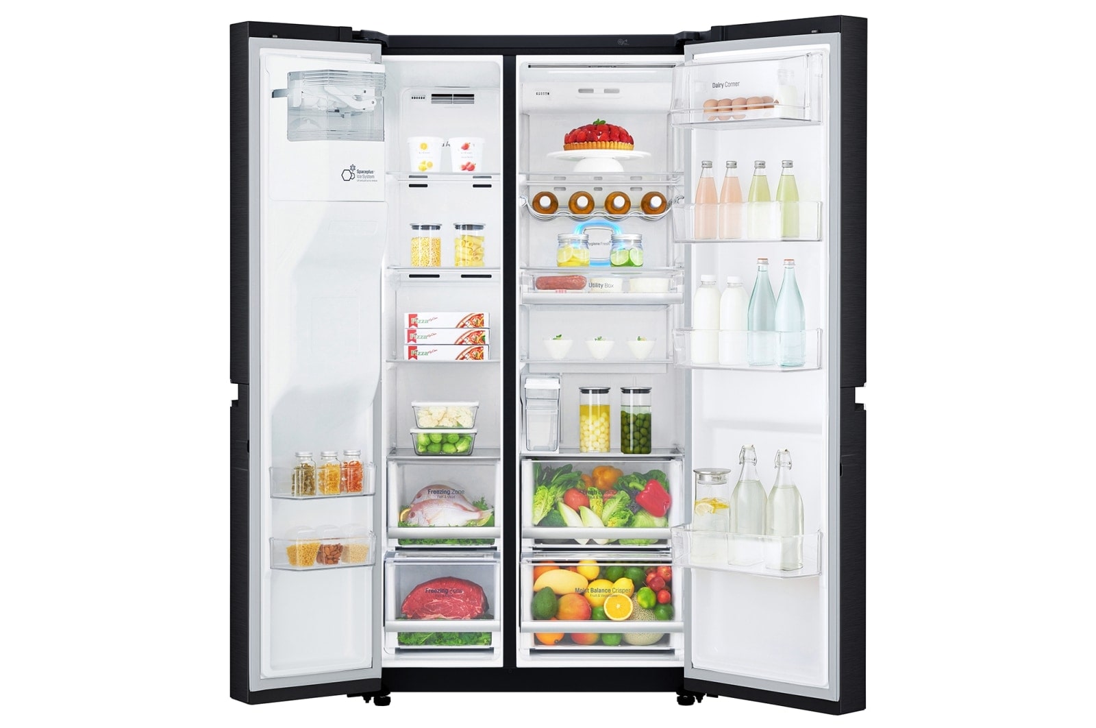 LG 601 л, Холодильник LG Side-by-Side, DoorCooling<sup>+TM</sup>, Инверторный Линейный компрессор, умный дом ThinQ, GC-L247CBDC