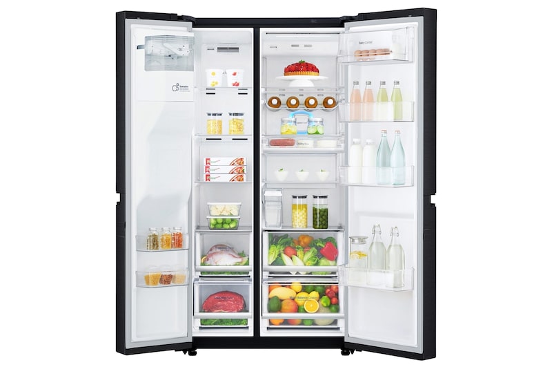 LG 601 л, Холодильник LG Side-by-Side, DoorCooling<sup>+TM</sup>, Инверторный Линейный компрессор, умный дом ThinQ, GC-L247CBDC