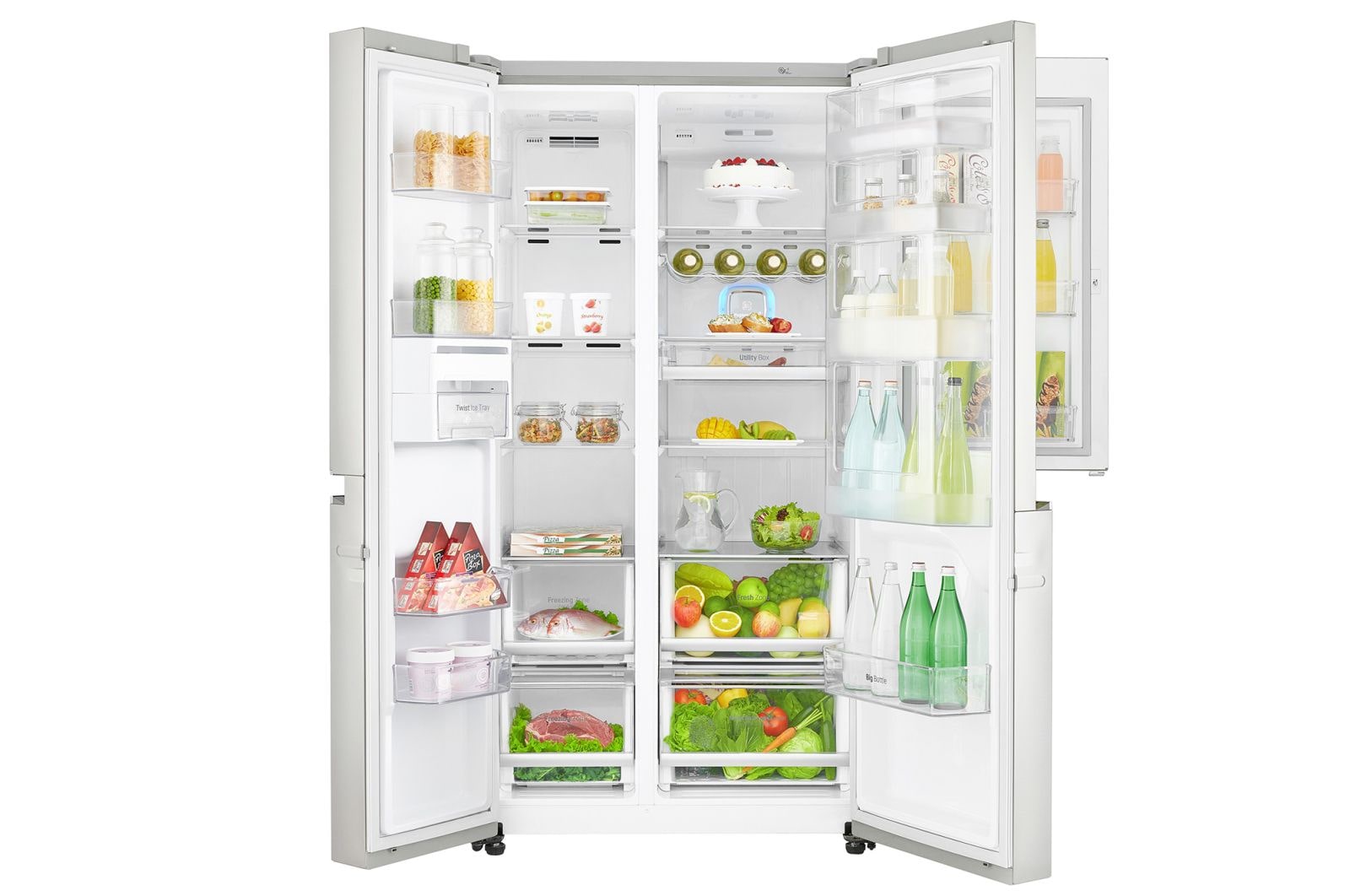 LG 626 л, Холодильник LG Door-in-Door, Инверторный Линейный компрессор, умный дом ThinQ, GC-M247CABV