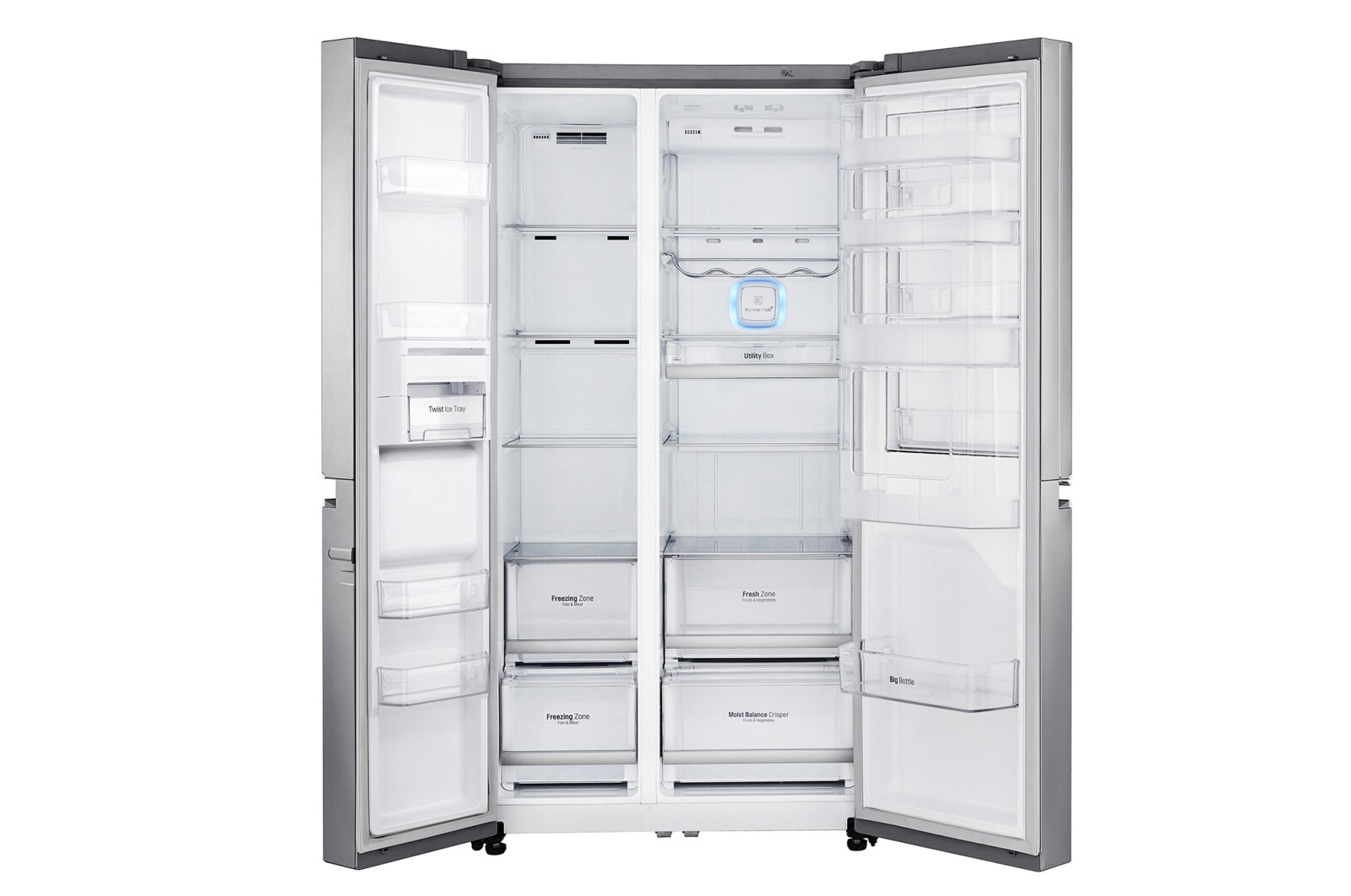 LG 626 л, Холодильник LG Door-in-Door, Инверторный Линейный компрессор, умный дом ThinQ, GC-M247CABV