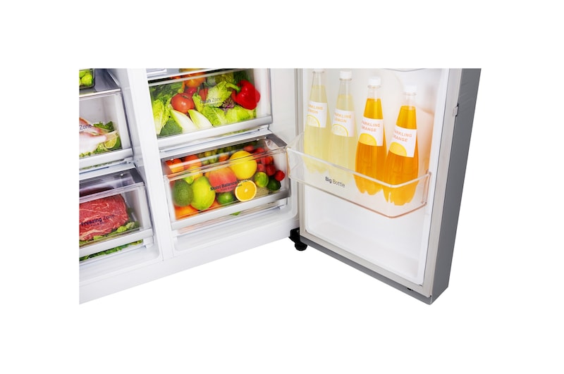 LG 626 л, Холодильник LG Door-in-Door, Инверторный Линейный компрессор, умный дом ThinQ, GC-M247CABV