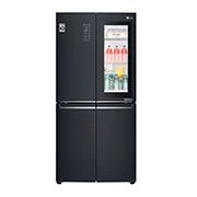 Вид спереди 458 л, Многодверный холодильник InstaView Door-In-Door, DoorCooling+ (GC-Q22FTBKL)