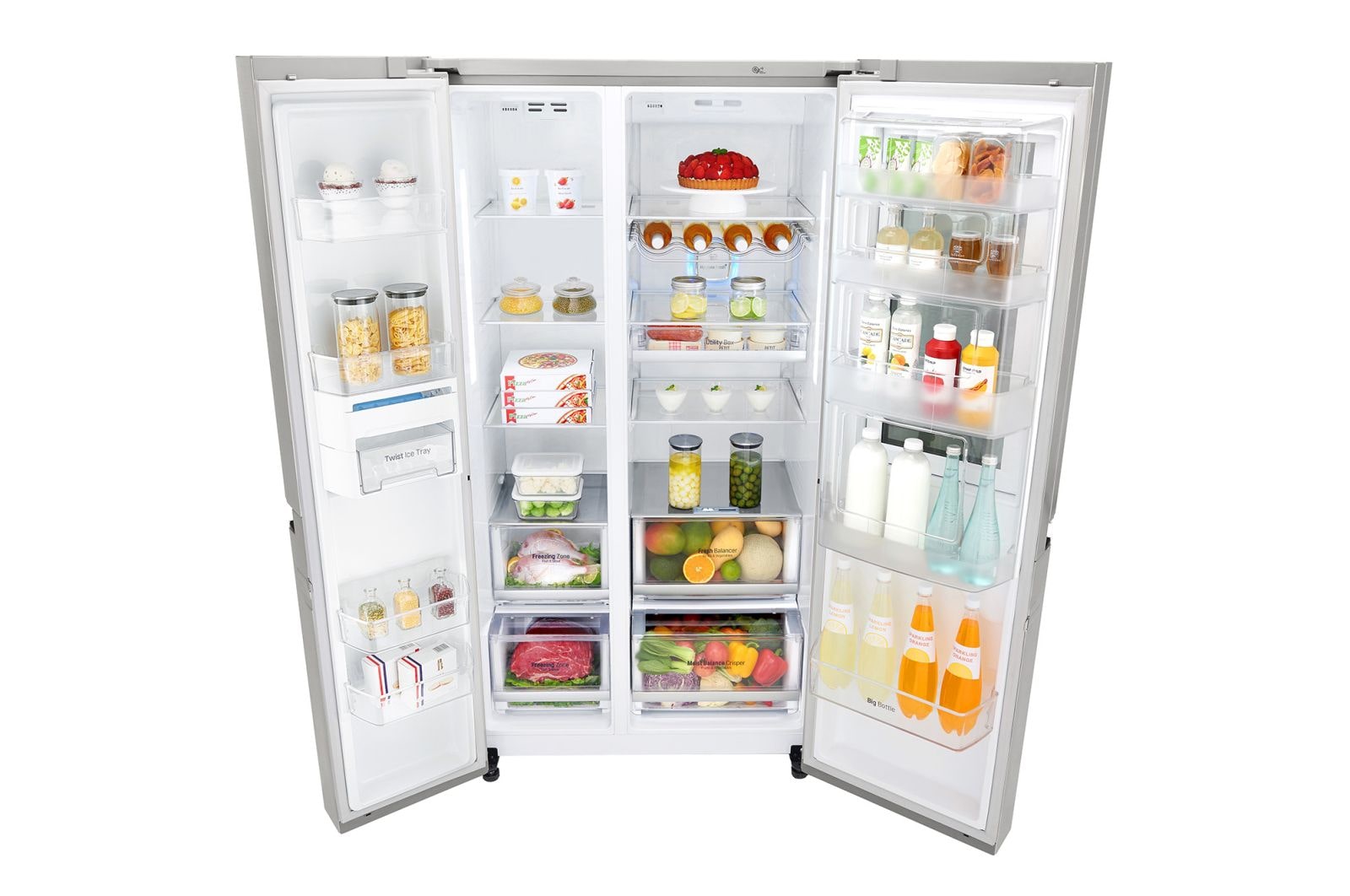 LG 626 л, Холодильник LG InstaView Door-in-Door, Инверторный Линейный компрессор, FreshBalancer, GC-Q247CABV