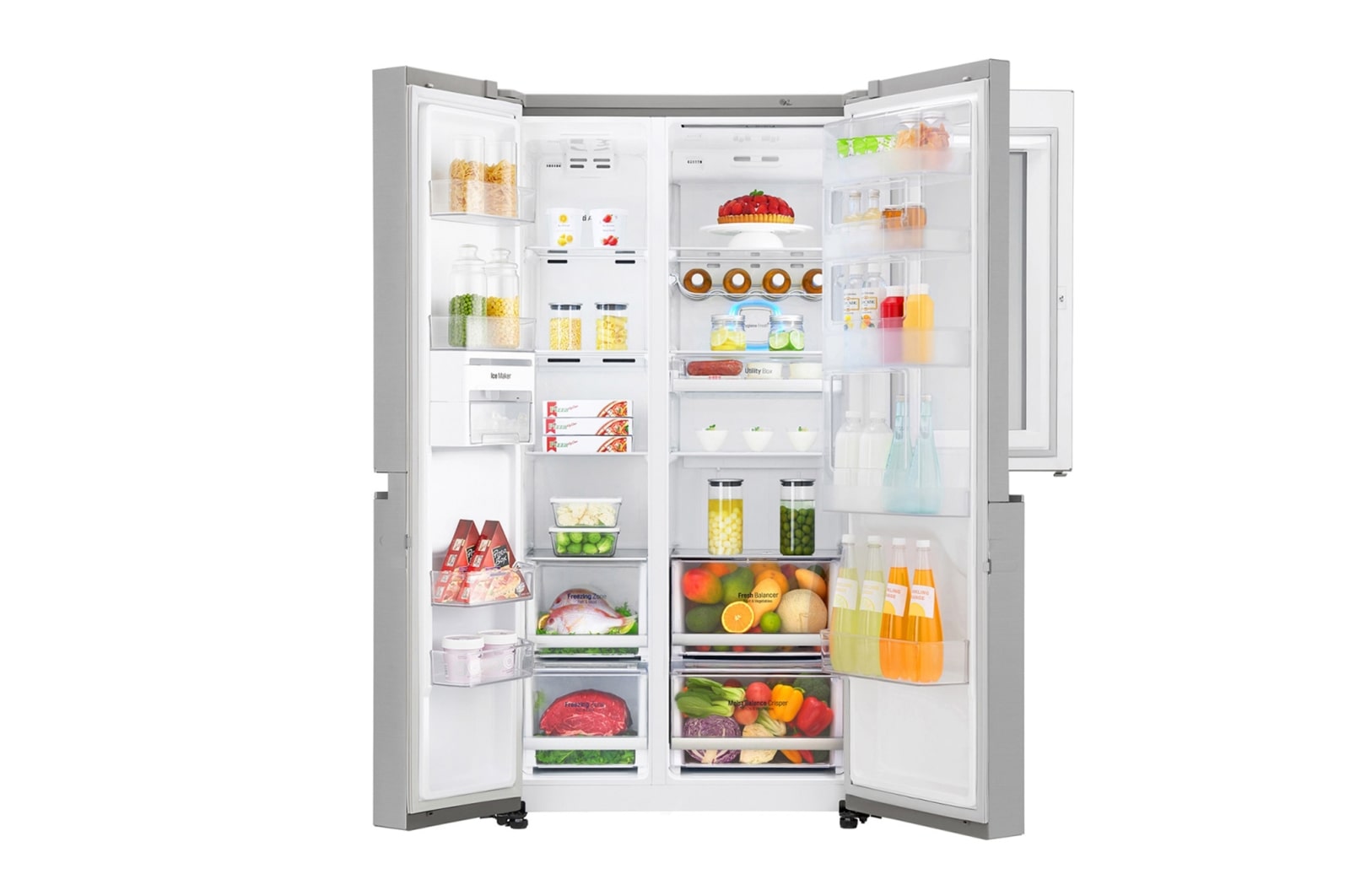 LG 626 л, Холодильник LG InstaView Door-in-Door, DoorCooling+, Инверторный Линейный компрессор, ThinQ, GC-Q247CADC