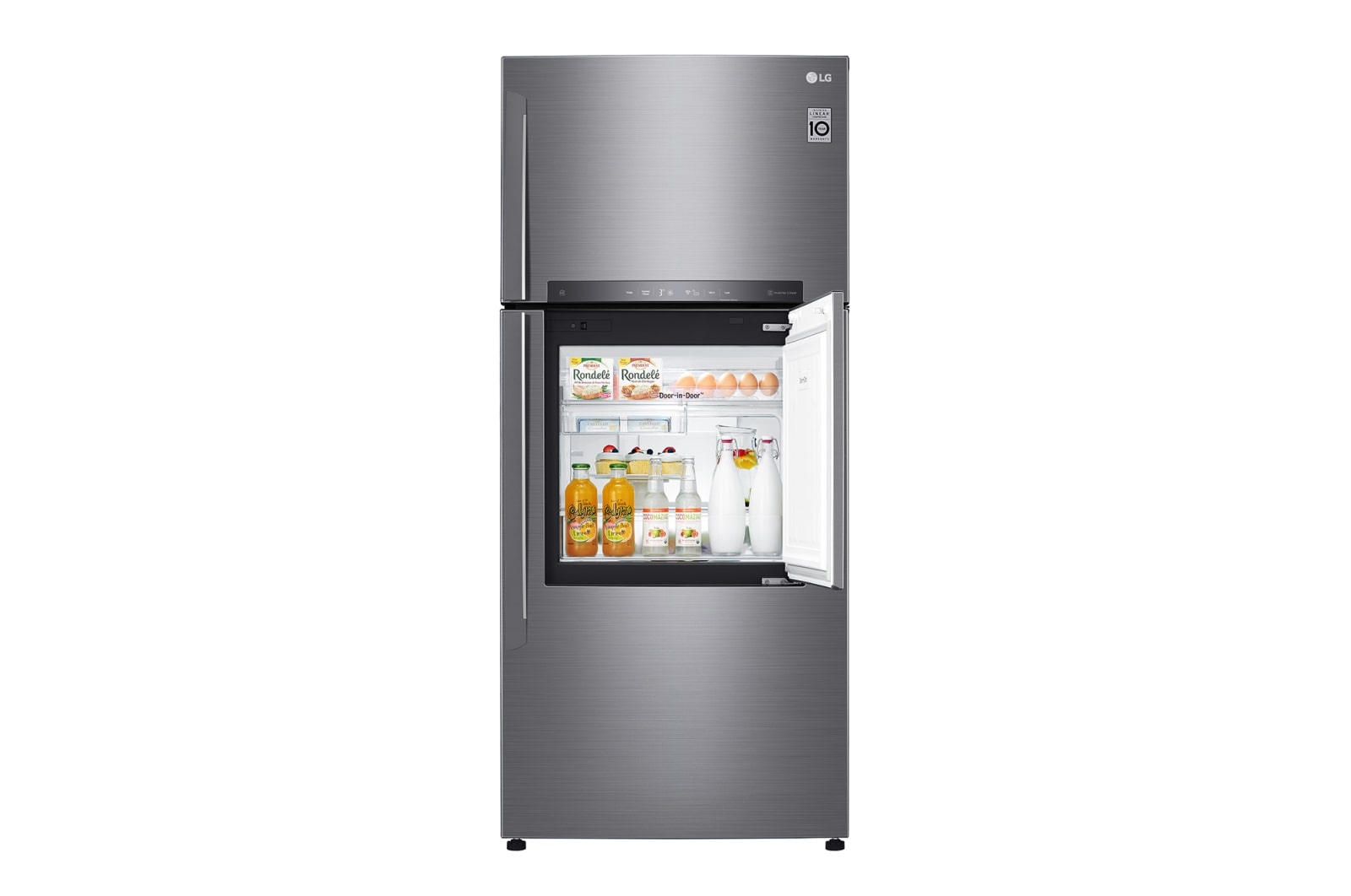 Вид 506 л, Холодильник LG Door-in-Door с верхней морозильной камерой, DoorCooling&#43;, фильтр HygieneFresh&#43; GN-A702HMHZ спереди