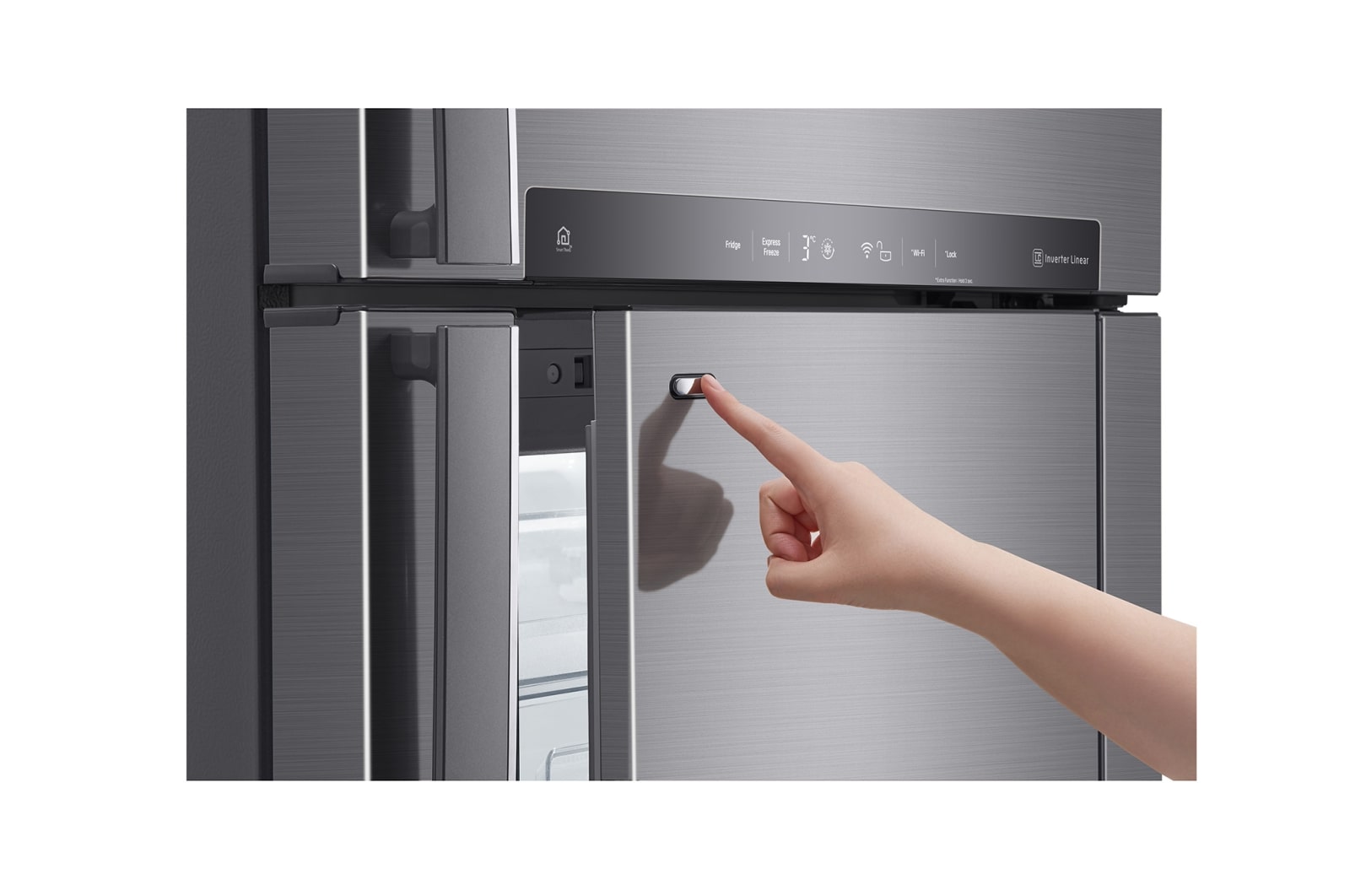 LG 506 л, Холодильник LG Door-in-Door с верхней морозильной камерой, DoorCooling+, фильтр HygieneFresh+, GN-A702HMHZ