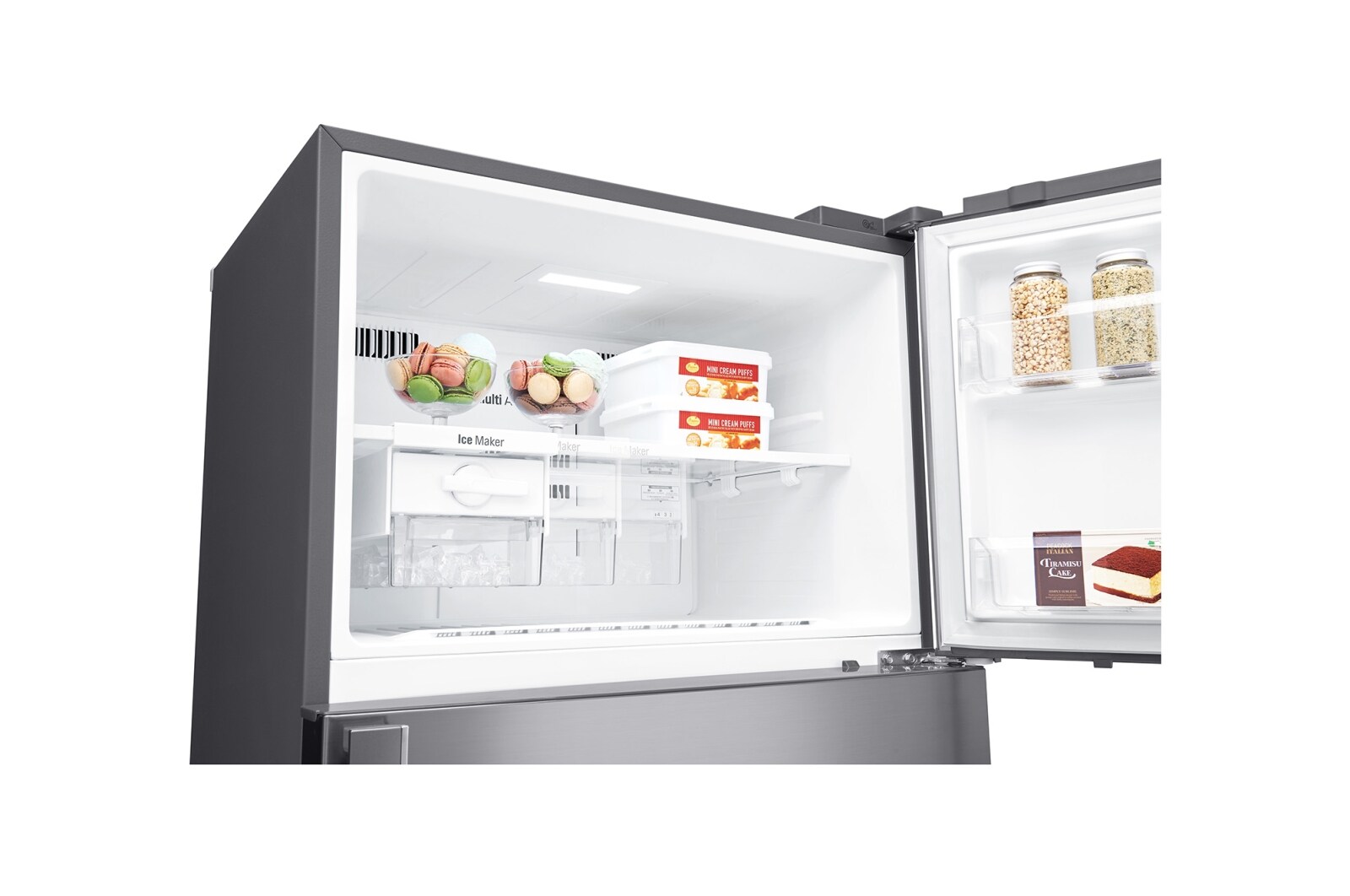 LG 506 л, Холодильник LG Door-in-Door с верхней морозильной камерой, DoorCooling+, фильтр HygieneFresh+, GN-A702HMHZ