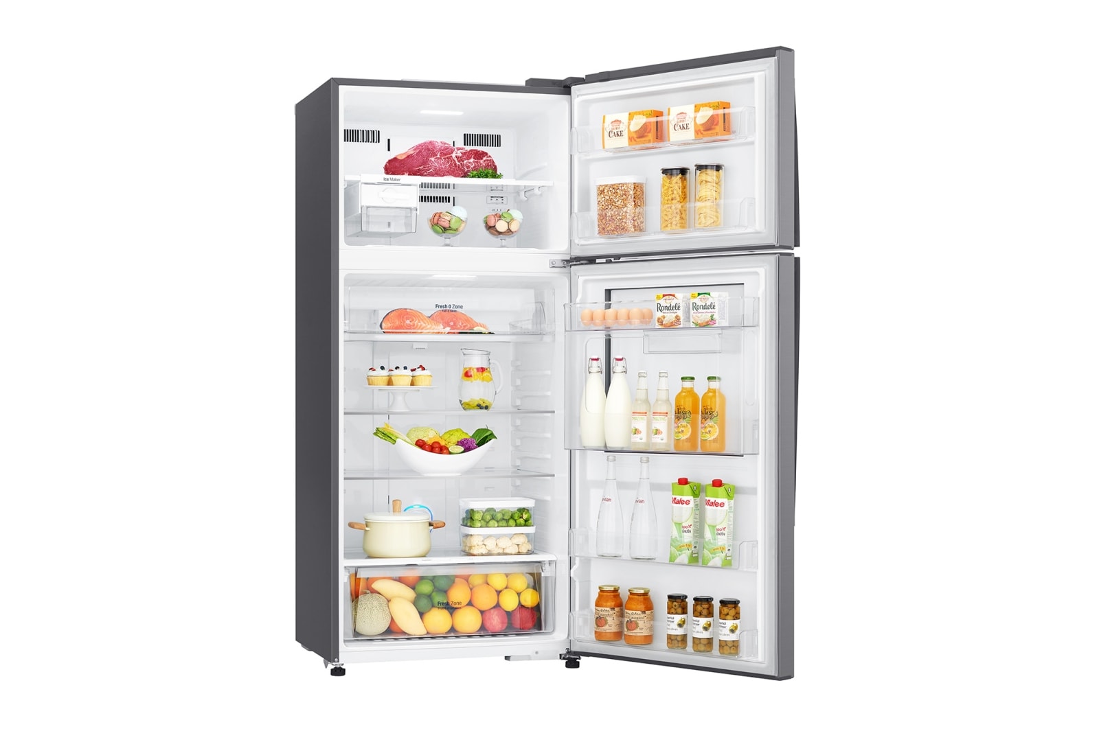 LG 506 л, Холодильник LG Door-in-Door с верхней морозильной камерой, DoorCooling+, фильтр HygieneFresh+, GN-A702HMHZ
