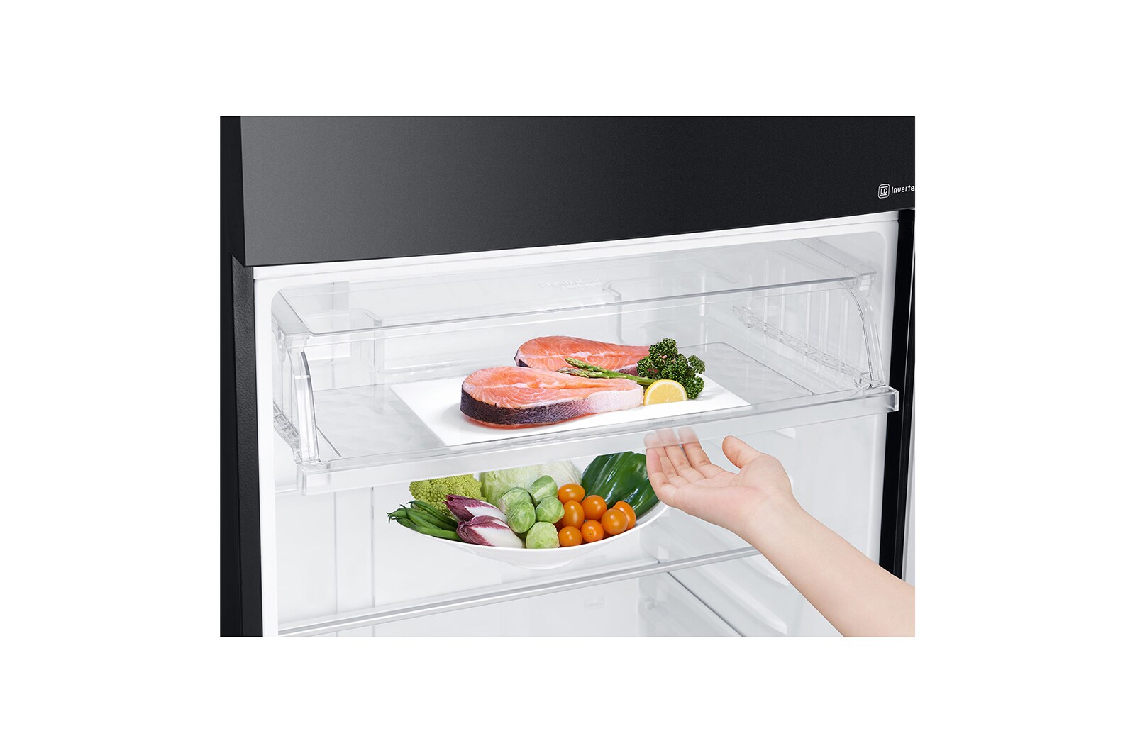 LG 506 л, Холодильник LG  с верхней морозильной камерой, DoorCooling+, фильтр HygieneFresh+, GN-C702SGBM