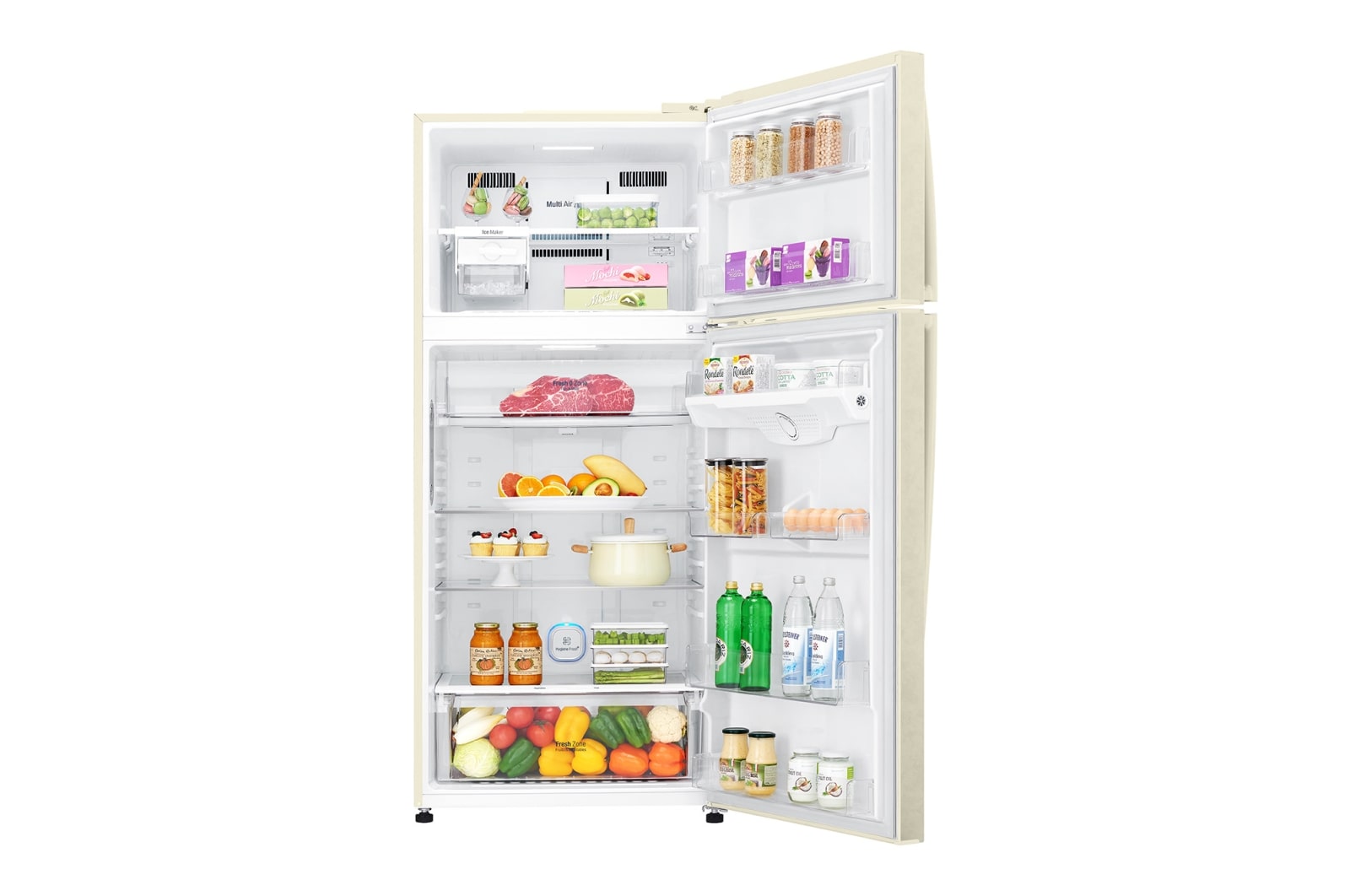 LG 506 л, Холодильник LG с верхней морозильной камерой, DoorCooling+, фильтр HygieneFresh+, GN-H702HEHZ