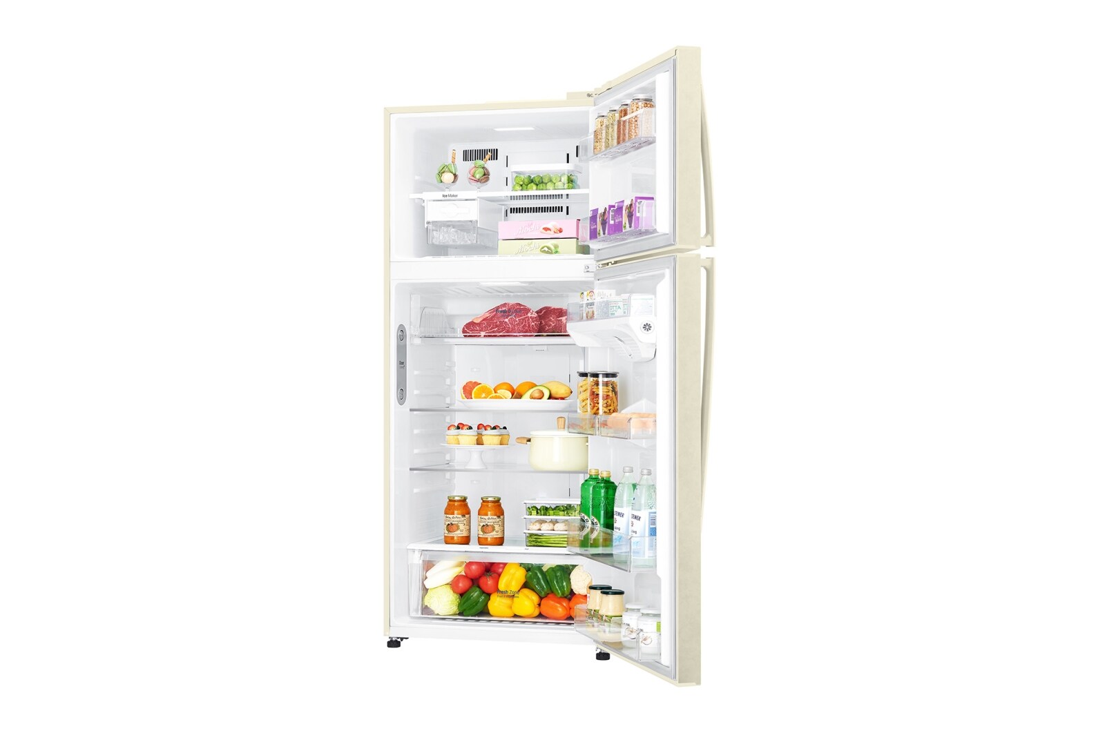 LG 506 л, Холодильник LG с верхней морозильной камерой, DoorCooling+, фильтр HygieneFresh+, GN-H702HEHZ