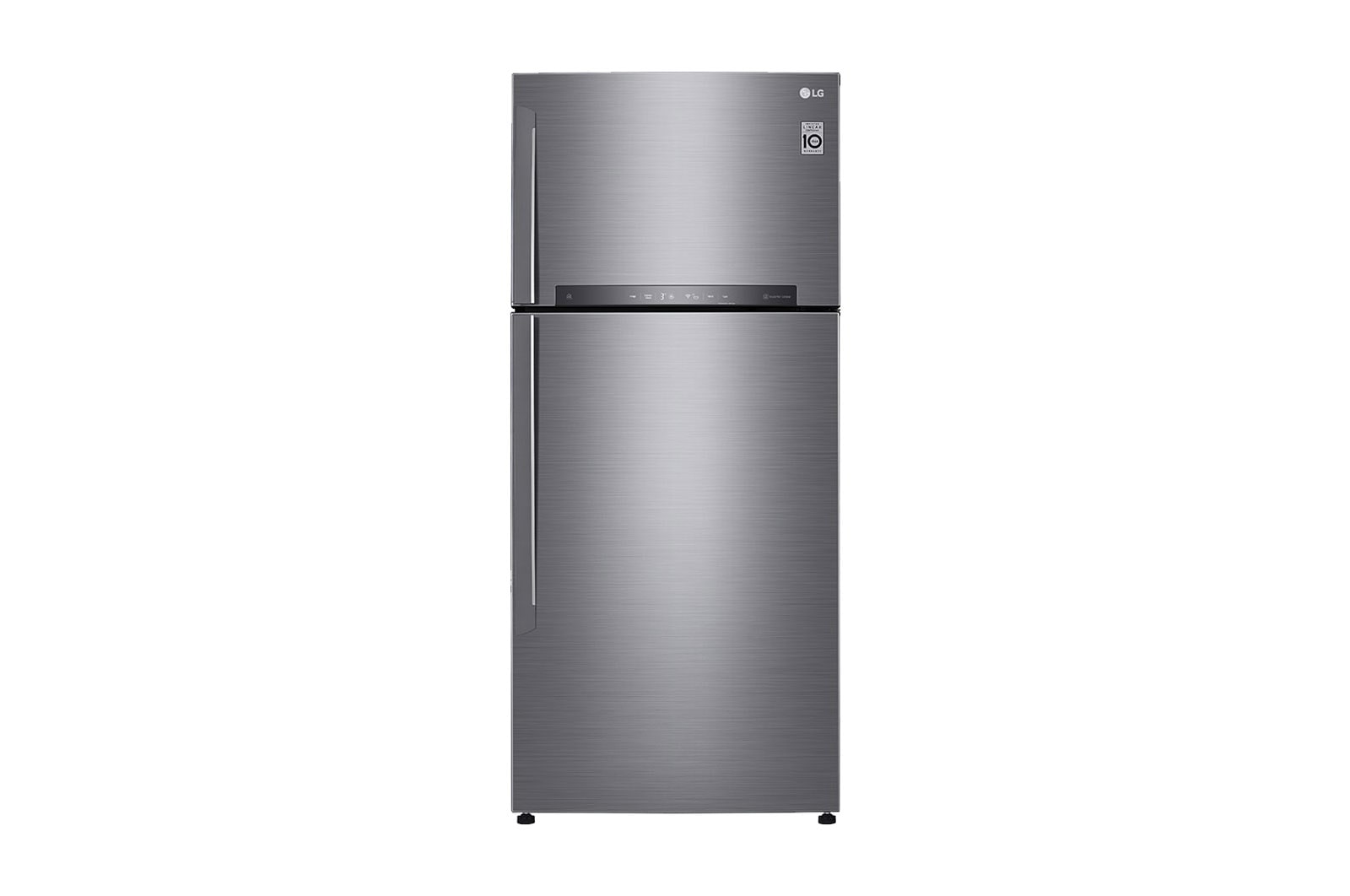 Вид 506 л, Холодильник LG  с верхней морозильной камерой, DoorCooling&#43;, фильтр HygieneFresh&#43; GN-H702HMHZ спереди