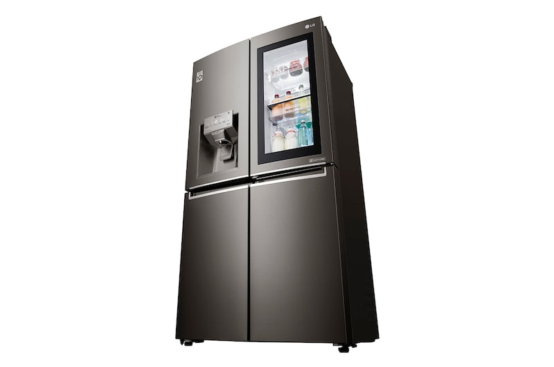 LG 571 л, Многодверный холодильник LG InstaView Door-In-Door, диспенсер, Инверторный Линейный Компрессор, GR-X24FTKSB