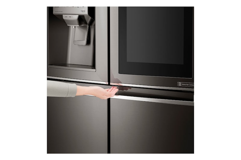 LG 571 л, Многодверный холодильник LG InstaView Door-In-Door, диспенсер, Инверторный Линейный Компрессор, GR-X24FTKSB