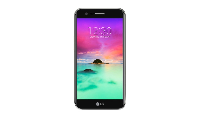 Front view of LG K10 (2017)  LGM250 titan