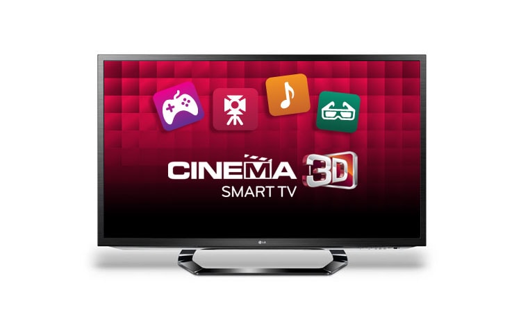 Вид Cinema 3D телевизор с функцией Smart TV разнообразит ваш семейный досуг 32LM620T спереди