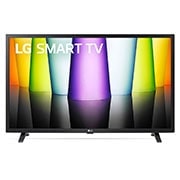 Вид телевизора LG Full HD спереди с изображением на экране и логотипом продукта