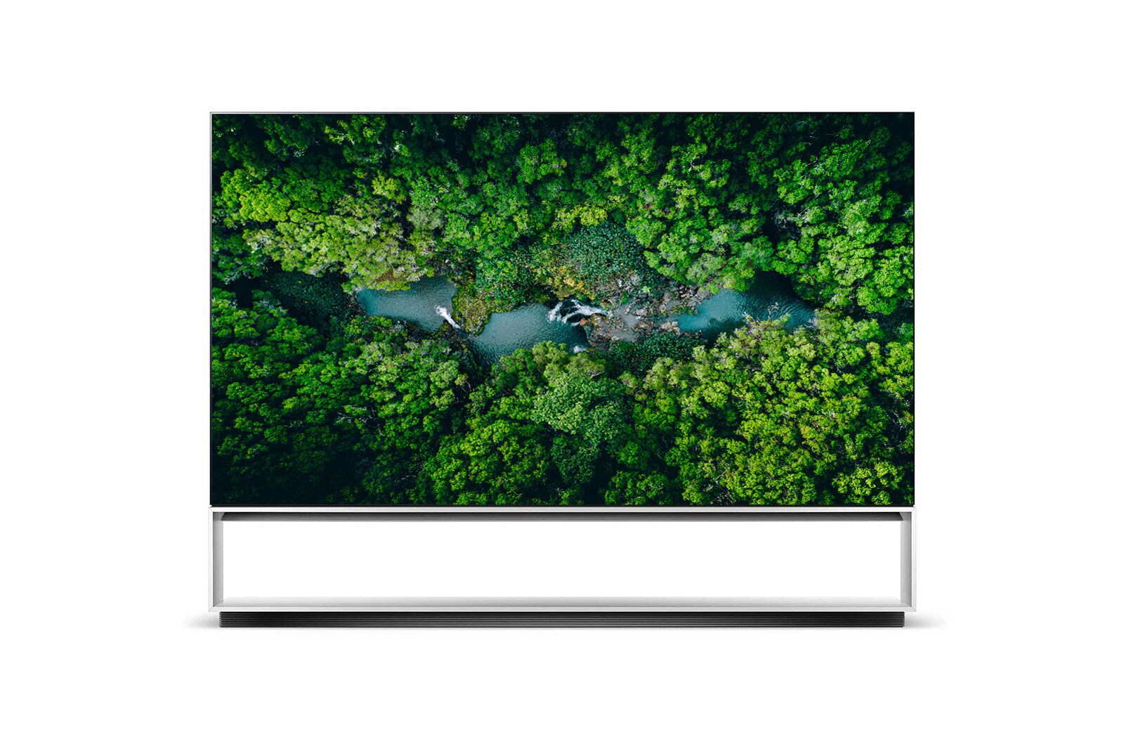 Вид Телевизор LG OLED 77’ 8K, ThinQ AI, WebOS 5.0, Dolby Atmos OLED77ZX9LA спереди