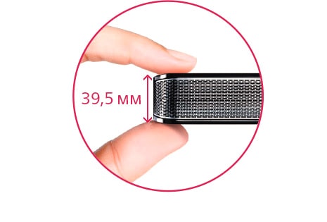 Ультракомпактный дизайн (высота 39,5 мм!)