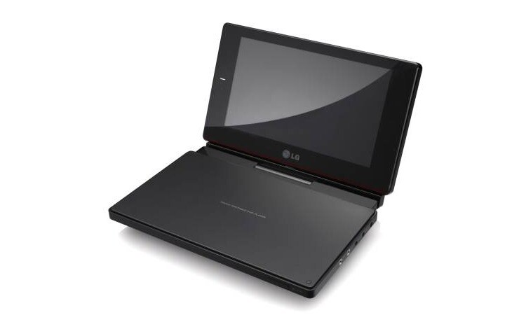 Вид Портативный DVD плеер с поворотным дисплеем и встроенными играми DP582B спереди