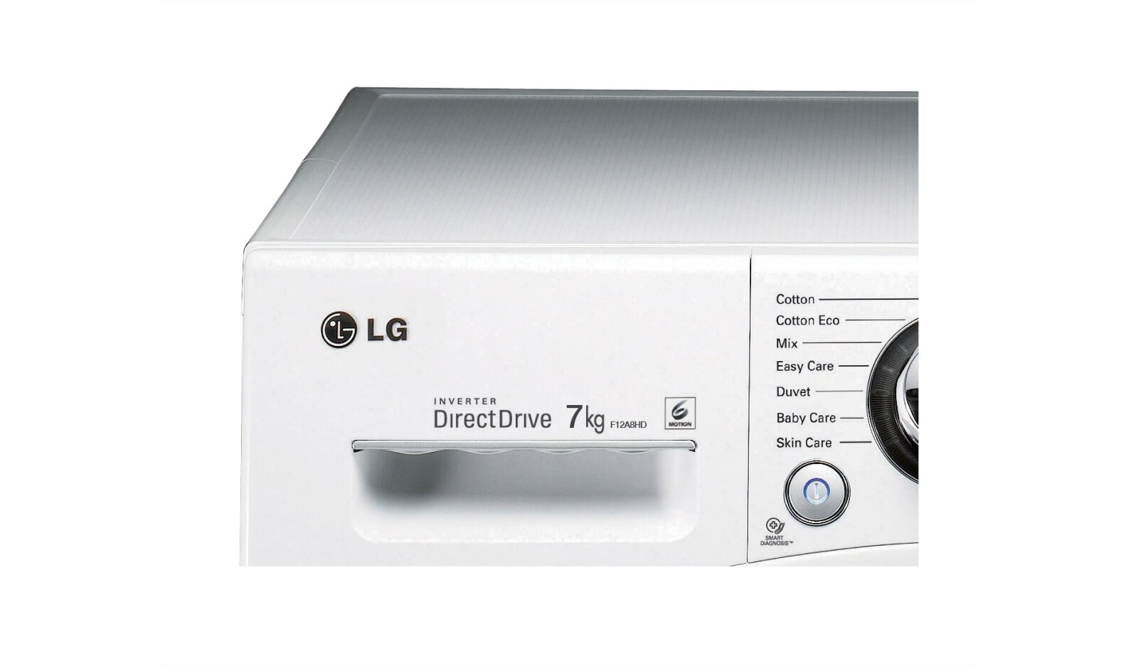 LG Узкая стиральная машина LG Prime Smart 7 кг с сенсорным дисплеем Touch Control и функцией мобильной диагностики Smart Diagnosis, F12A8HD