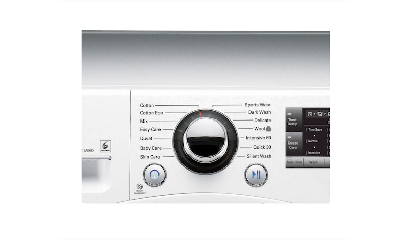 LG Узкая стиральная машина LG Prime Smart 7 кг с сенсорным дисплеем Touch Control и функцией мобильной диагностики Smart Diagnosis, F12A8HD