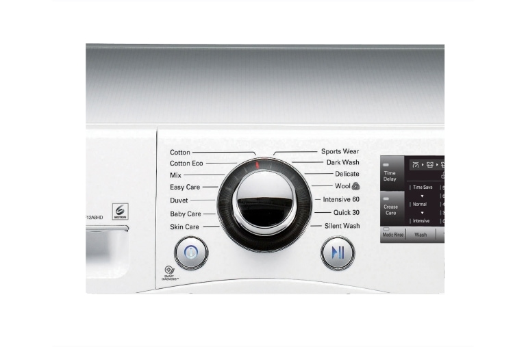LG Узкая стиральная машина LG Prime Smart 7 кг с сенсорным дисплеем Touch Control и функцией мобильной диагностики Smart Diagnosis, F12A8HD