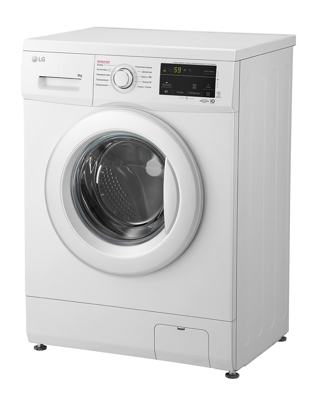 Стиральная машина LG, 6 кг, Steam™ - F2J3NS0W | LG KZ