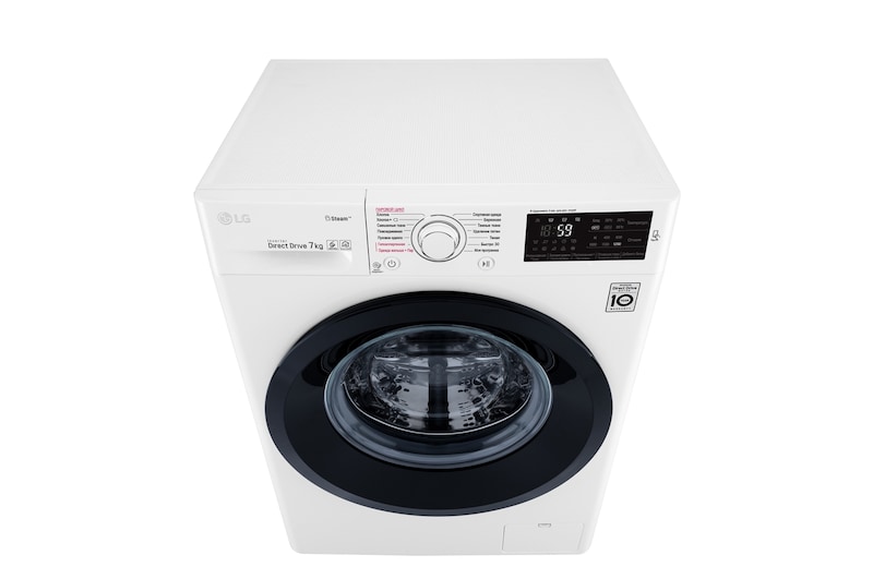 LG Стиральная машина LG с фронтальной загрузкой, 7 кг, Стирка с паром Steam, 6 движений заботы, F2J5HS6W