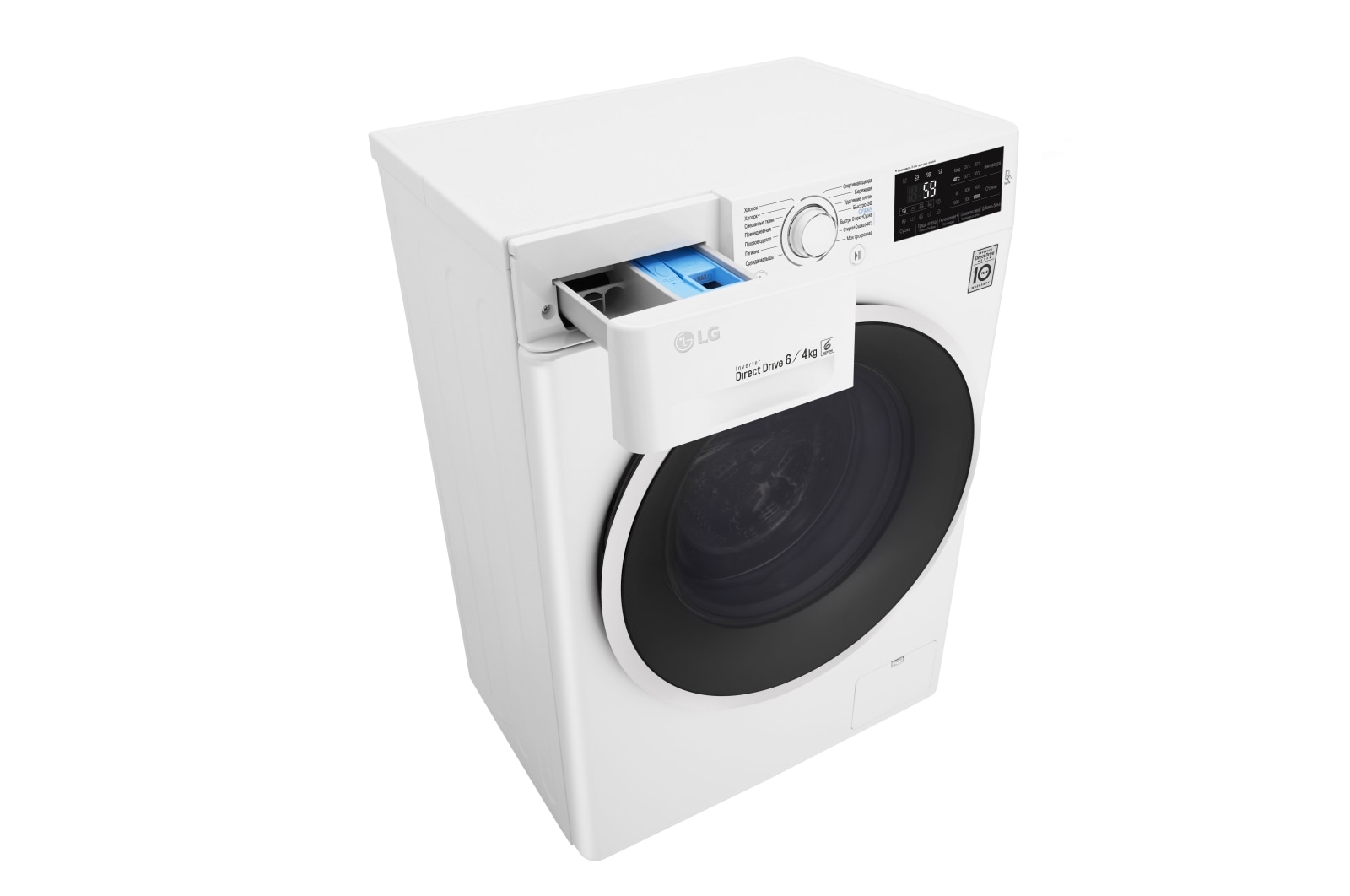 LG Стиральная машина LG с фронтальной загрузкой, 6/4 кг, Стирка и Сушка, 6 движений заботы, F2J6NM0W