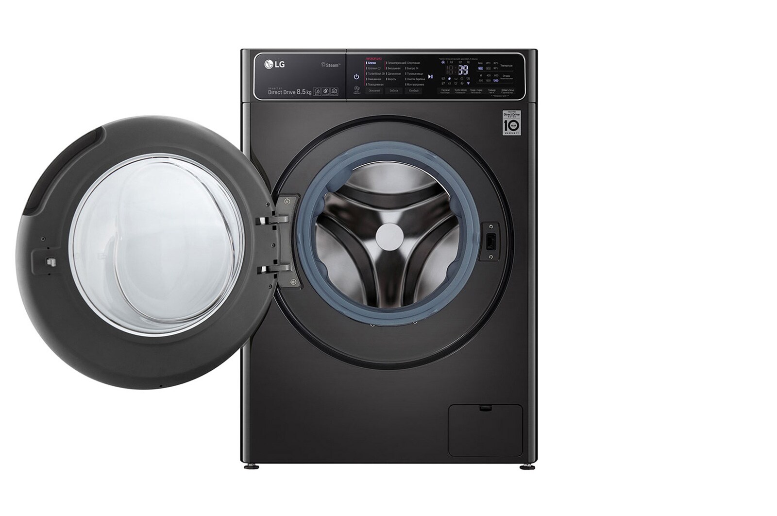LG Стиральная машина с искусственным интеллектом LG AI DD, 8.5 кг, стирка с паром Steam+, TurboWash39, ThinQ, F2T9GW9P