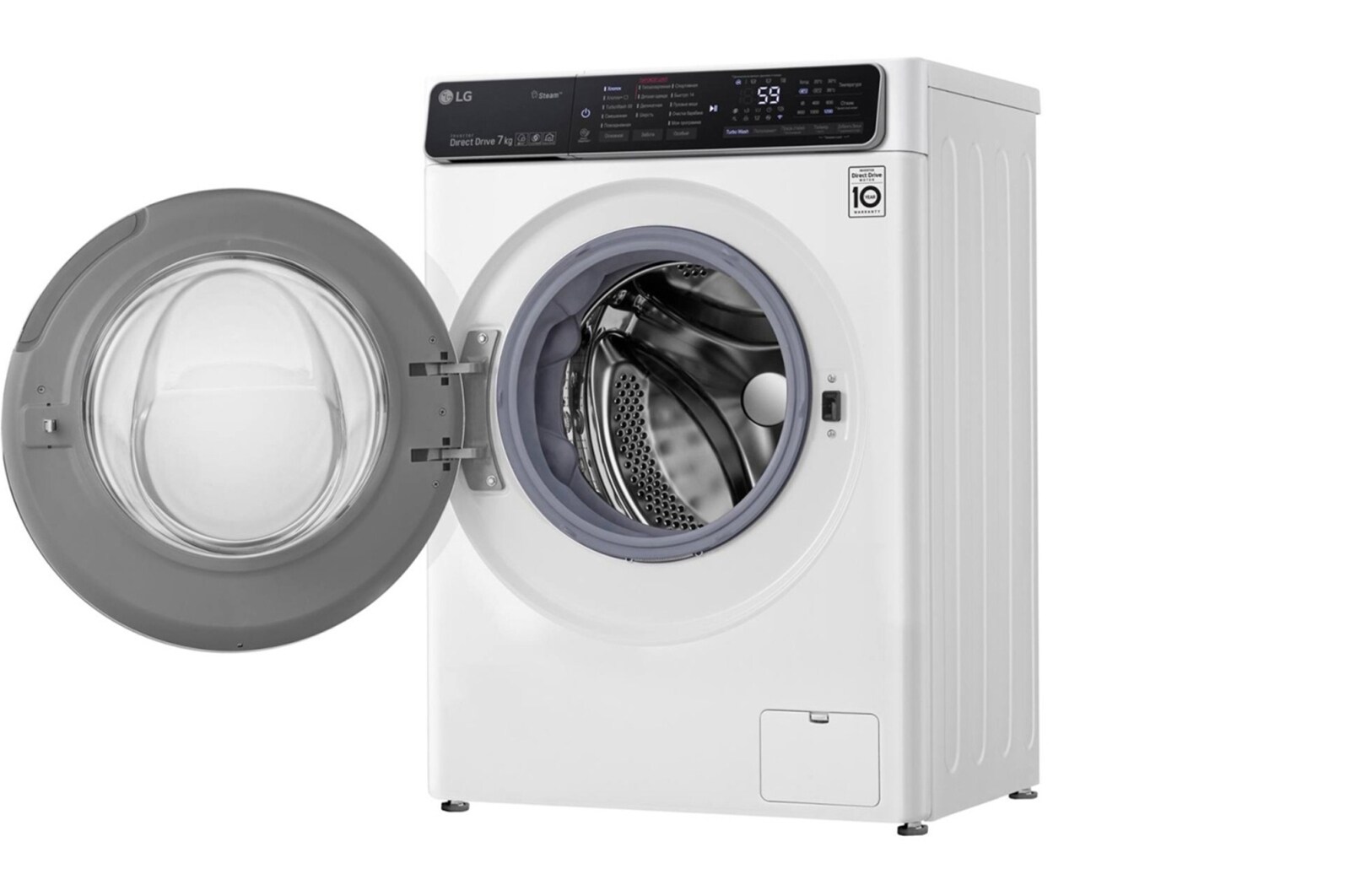 LG Стиральная машина с искусственным интеллектом LG AI DD, 7 кг, стирка с паром Steam, TurboWash59, ThinQ, F2T9HS9W