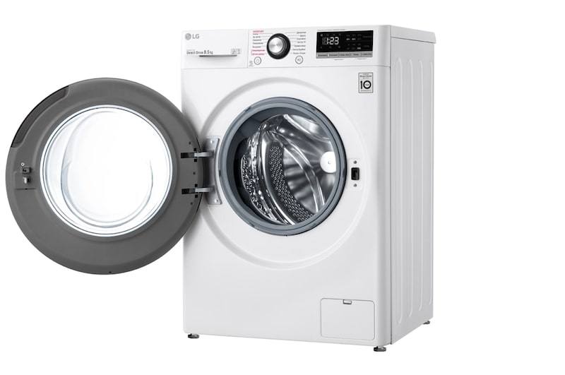LG Стиральная машина с искусственным интеллектом LG AI DD, 8.5 кг, стирка с паром Steam+, TurboWash39, ThinQ, F2V3GS6W