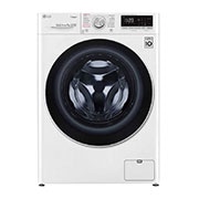 Вид Стиральная машина с искусственным интеллектом LG AI DD, 7 кг, Steam, дверь из закаленного стекла, ThinQ F2V5HS0W спереди
