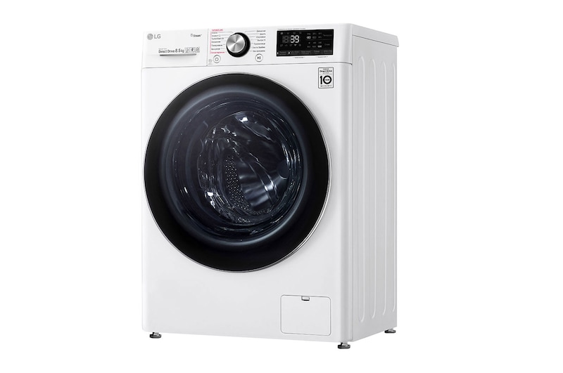 LG Стиральная машина с искусственным интеллектом LG AI DD, 8.5 кг, стирка с паром Steam+, TurboWash39, ThinQ, F2V9GW9W