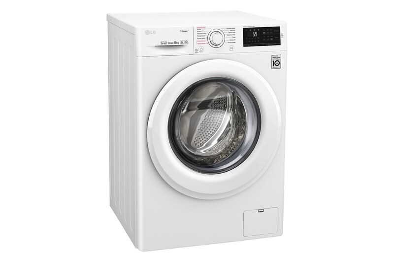 LG Стиральная машина LG с фронтальной загрузкой, 8 кг, Стирка с паром Steam, 6 движений заботы, F4M5TS3W