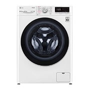 Вид Стиральная машина с искусственным интеллектом LG AI DD, 10.5 кг, стирка с паром Steam&#43;, Технология &#34;6 движений заботы&#34; 6 Motion™,  ThinQ F4V5RS0W спереди
