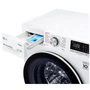 LG Стиральная машина с искусственным интеллектом LG AI DD, 10.5 кг, стирка с паром Steam+, Технология "6 движений заботы" 6 Motion™,  ThinQ, F4V5RS0W